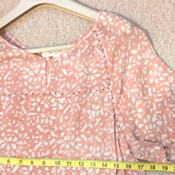 Two by Vince Camuto Terra Blush Patterned Peach Boho Flowy Dress - Small BNWOT - Picture 9 of 9